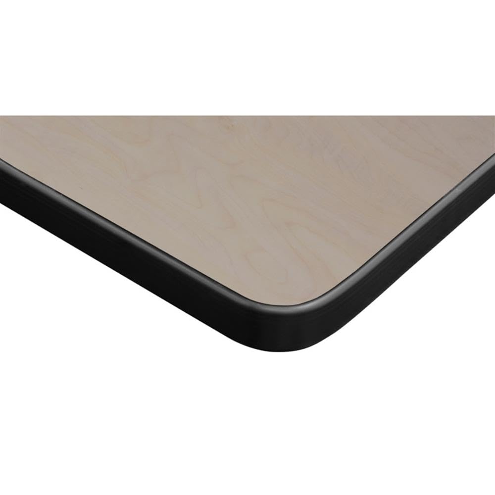 30" Square Mobile Table with 4 Blue Stackable Chairs P409101