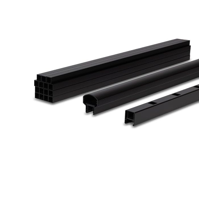 Aluminum Railing Kit for Deck Stairs Textured Black 36 x 72 Inch F136