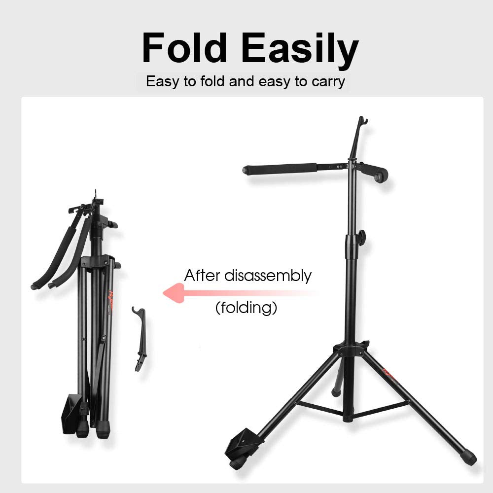 Adjustable Foldable Cello Stand with Bow Hook A3673