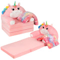 2-in-1 Fold Out Kids Sofa with Flannel Blanket C41494