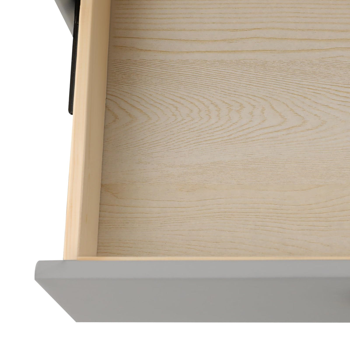 Light Grey Smart Nightstand with Wireless Charging Y6753