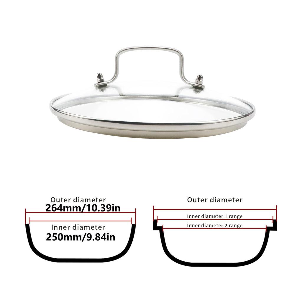 10" Tempered Glass Lid Q7053