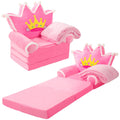 Pink 2 in 1 Fold Out Couch Set with Flannel Blanket S382