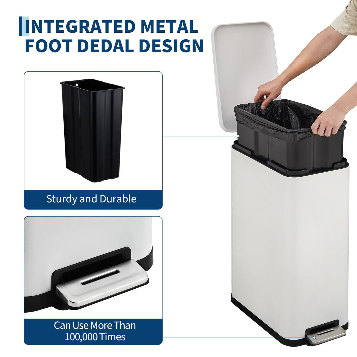 13.2 gal Stainless Steel Step Trash Can Z93481