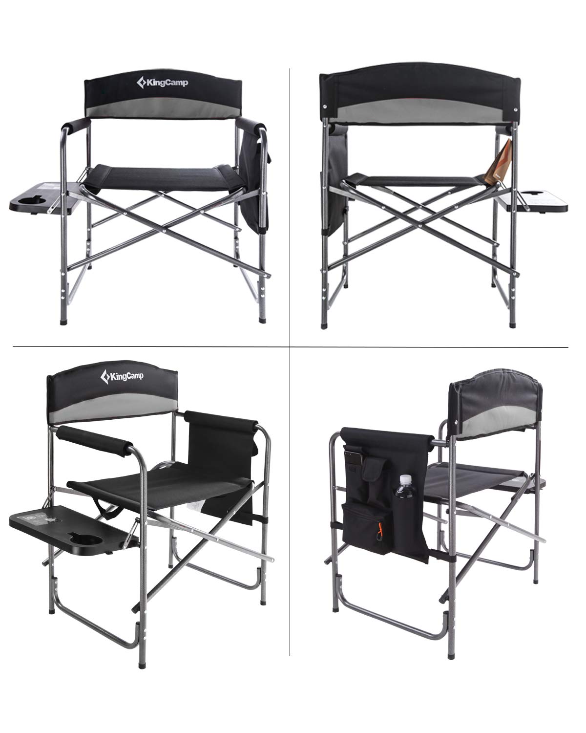 Heavy Duty Padded Folding Camping Chair with Side Table B851
