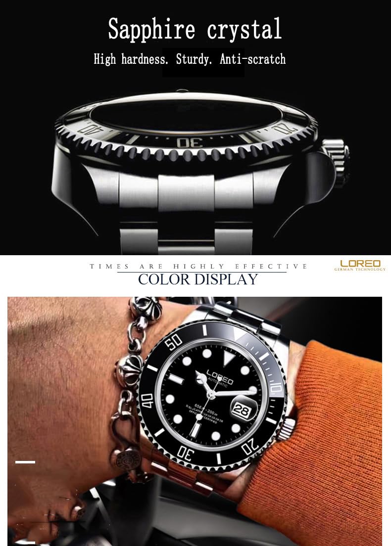 Men's Automatic Watch Sapphire 200M Waterproof V720428