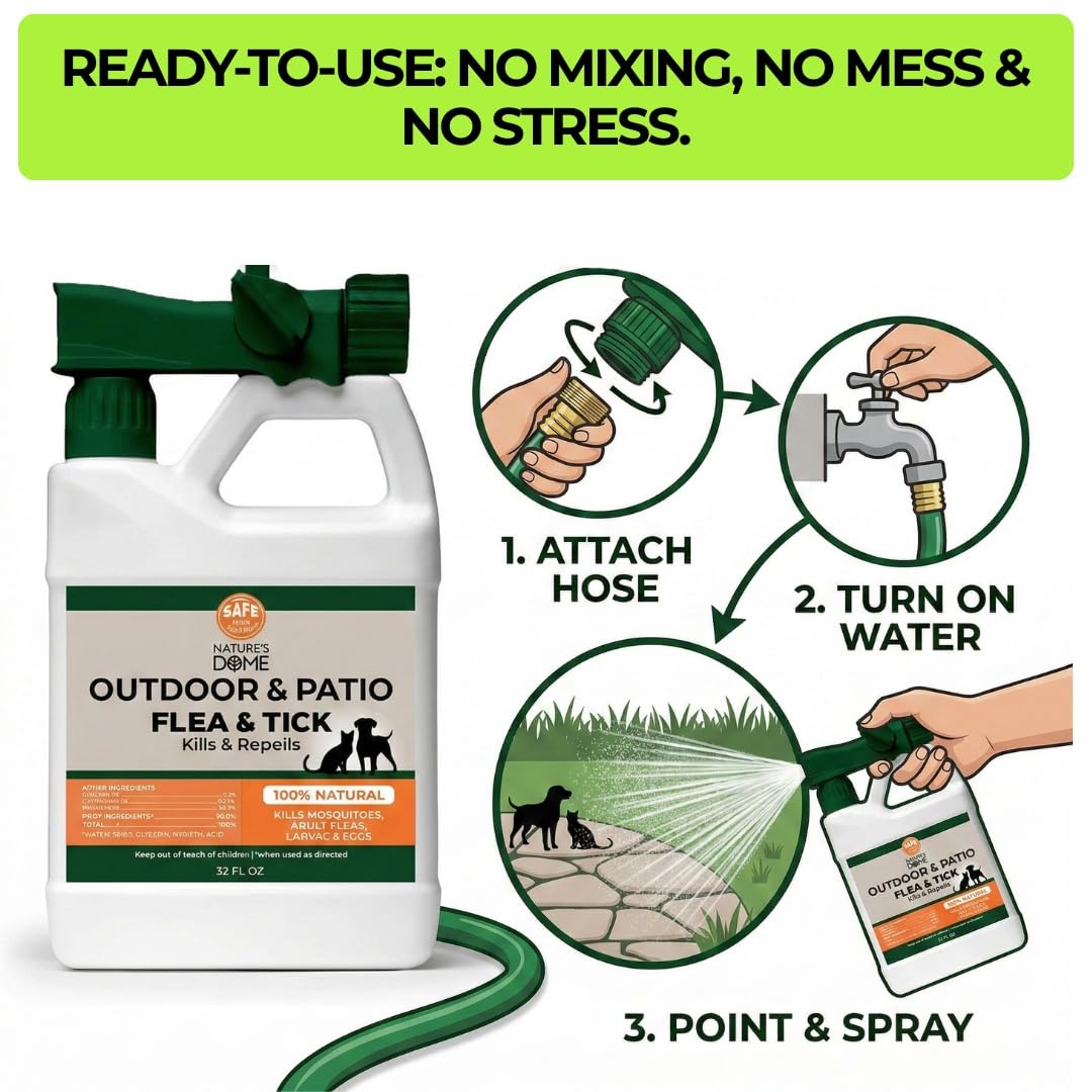 32 oz Hose-End Outdoor Flea & Tick Spray D17360