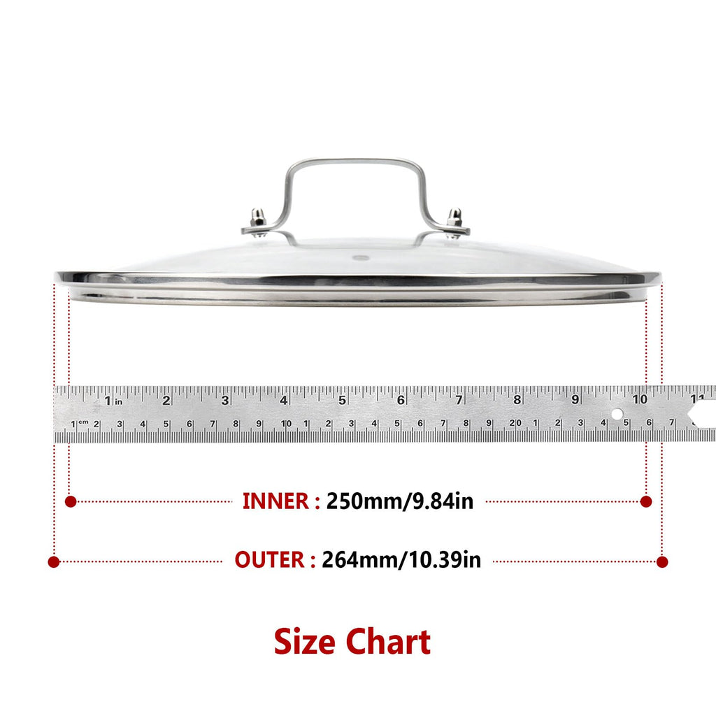 10" Tempered Glass Lid Q7053