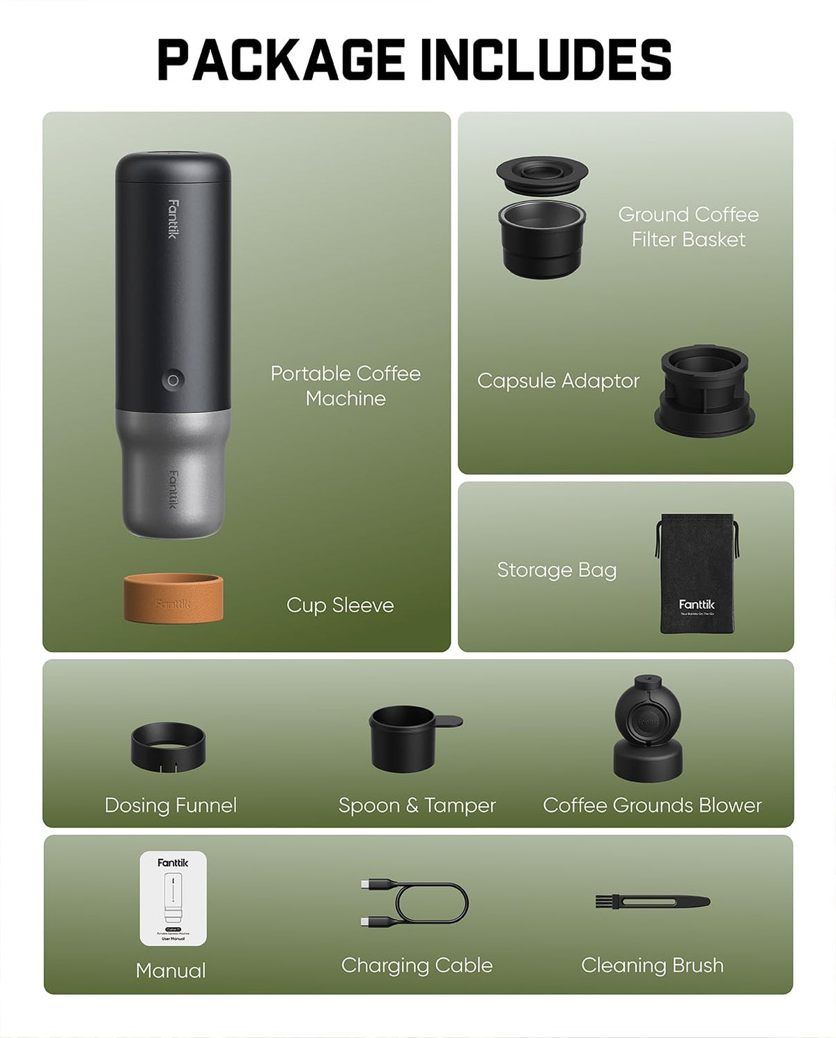 Portable Espresso Maker with USB-C F16291