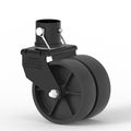 Dual 6" Trailer Jack Swivel Caster Wheel H81953
