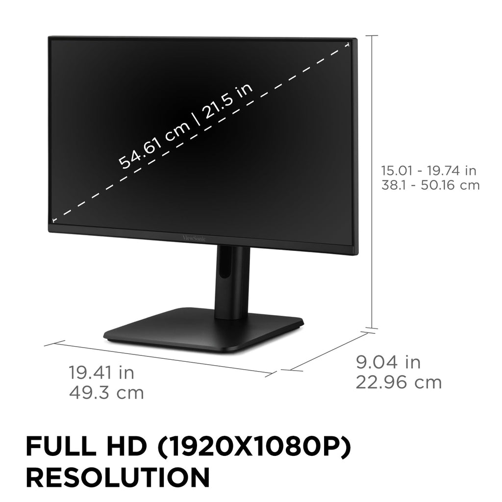 22 Inch 1080p VA Monitor with HDMI DisplayPort VGA USB P89394