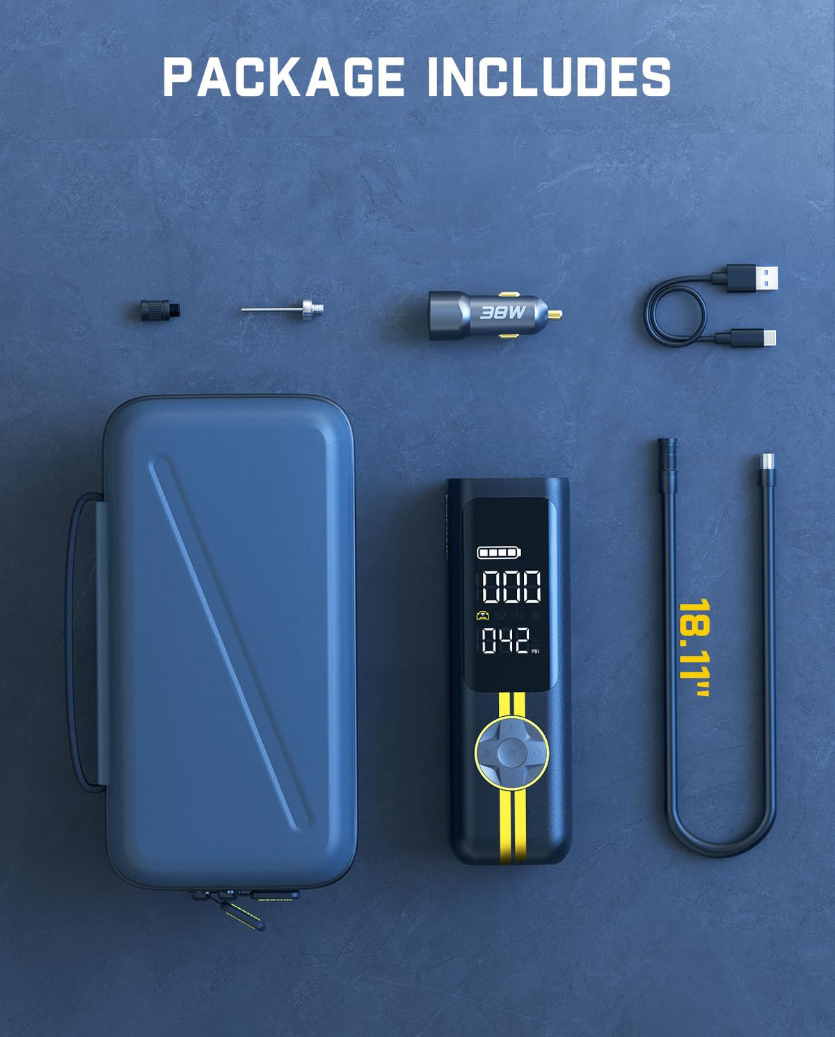 Portable Tire Inflator Air Pump A2065