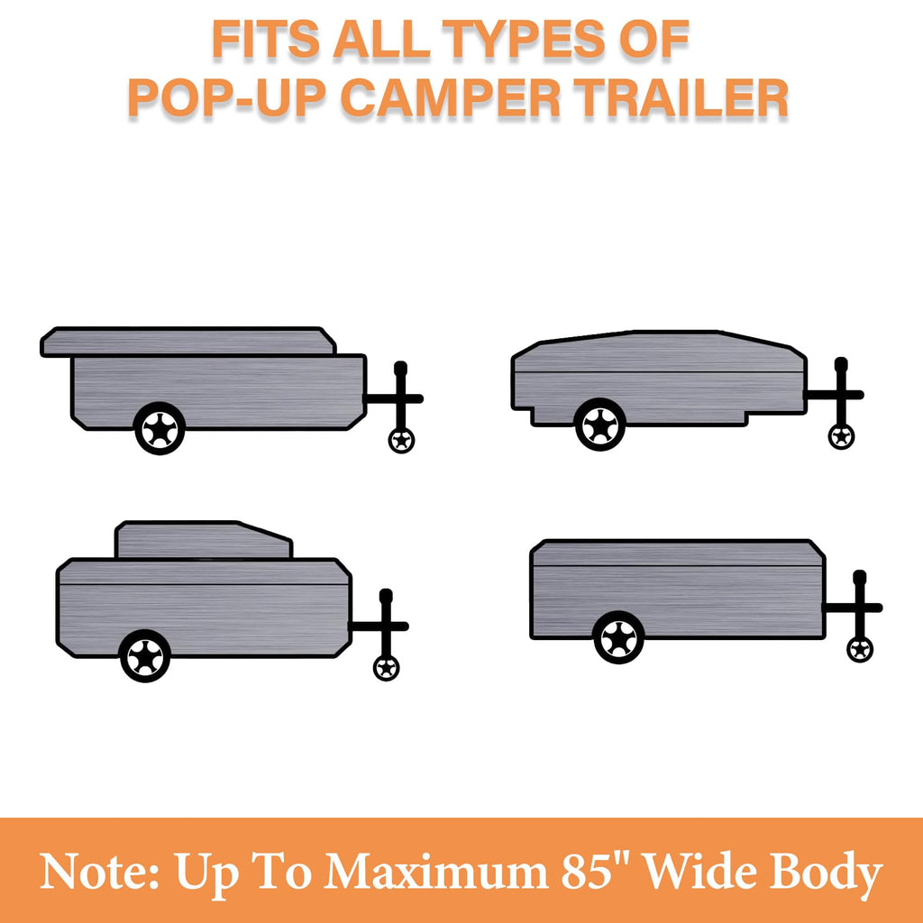 12'-14' 7 Layers Waterproof Breathable Pop Up Folding Camper Cover Y55955