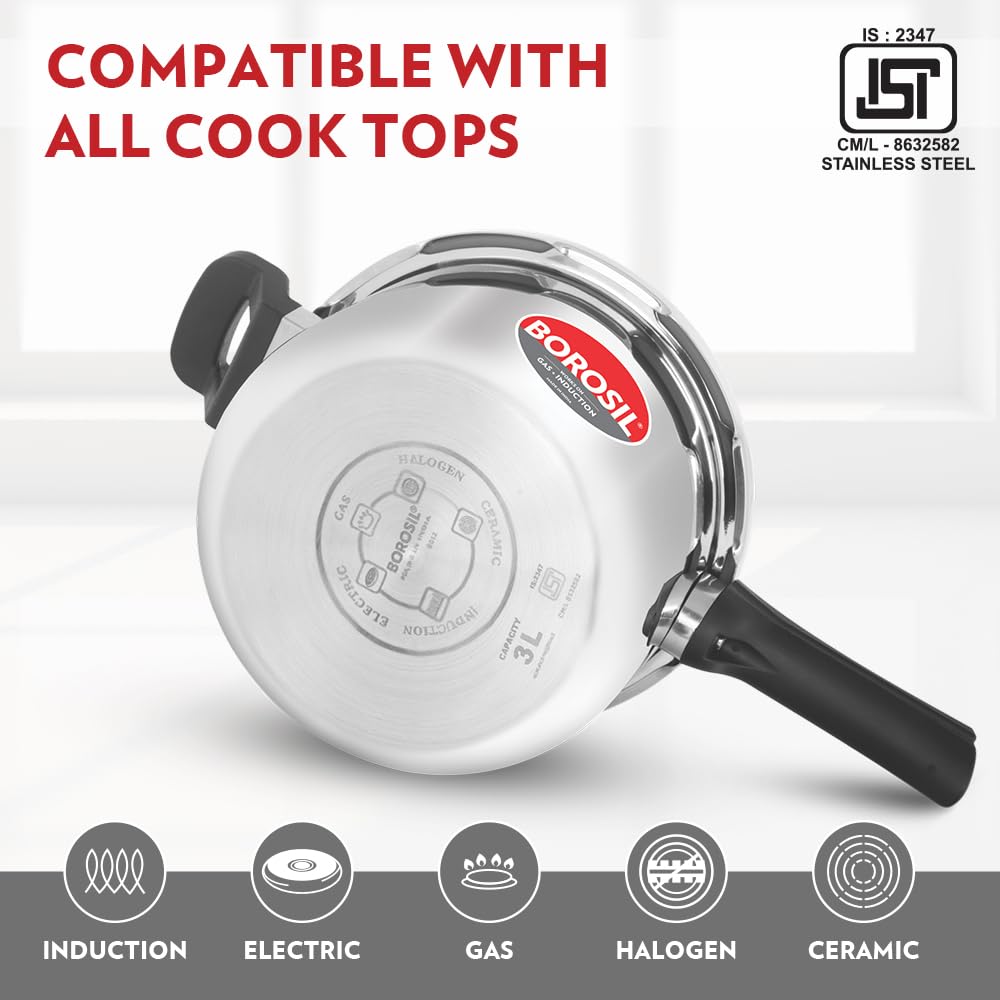 3 L Stainless Steel Pressure Cooker N2194