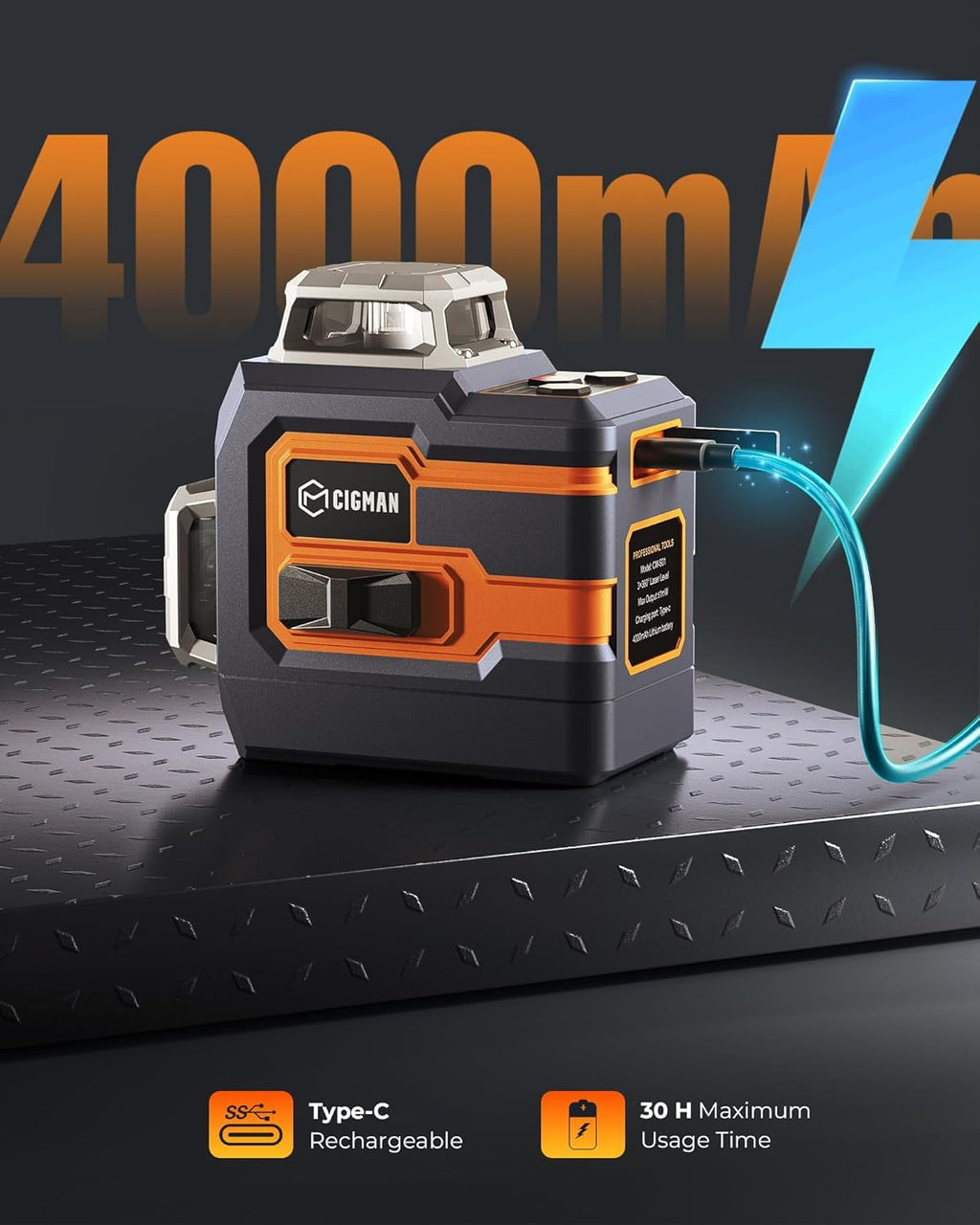 Green 3x360° Self Leveling Laser Level H7646