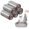 50 Count Jumbo Cat Litter Box Liners 39 x 22 Inch Gray Red L597278