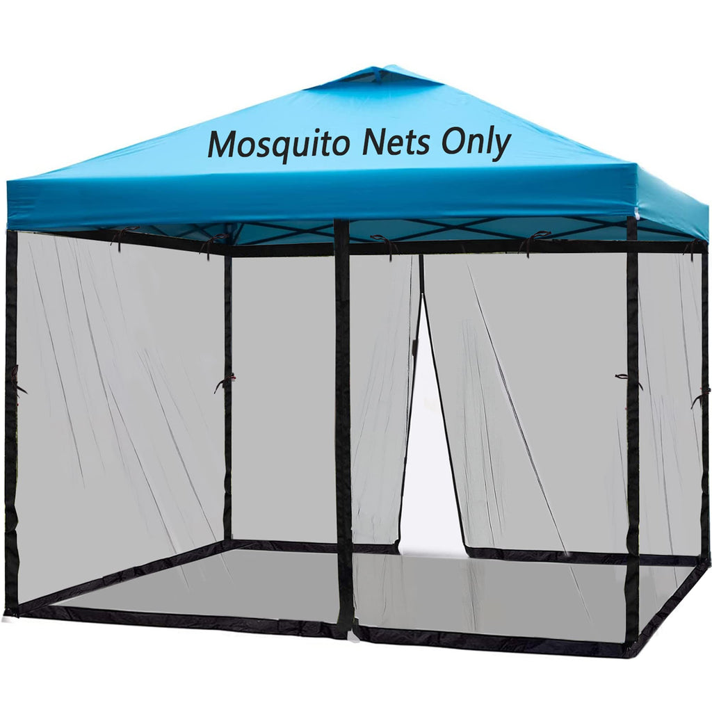 10x10 Mosquito Netting with Double Door Side Screen Black T278