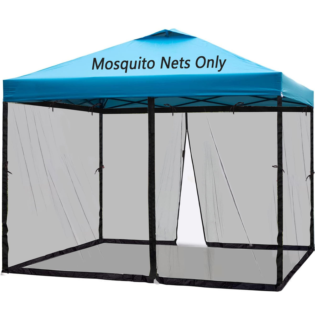 10x10 Mosquito Netting with Double Door Side Screen Black T278