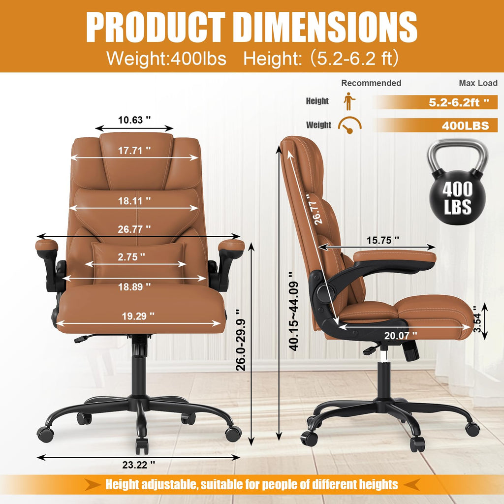 Ergonomic Office Chair with Flip-up Armrests T3965