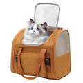Brown Expandable Breathable Mesh Cat Carrier Backpack P87570
