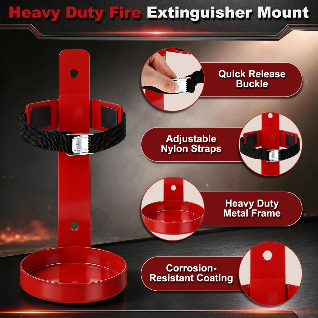 6 Pack 2.5 lb Fire Extinguisher Wall Mount Bracket K62991