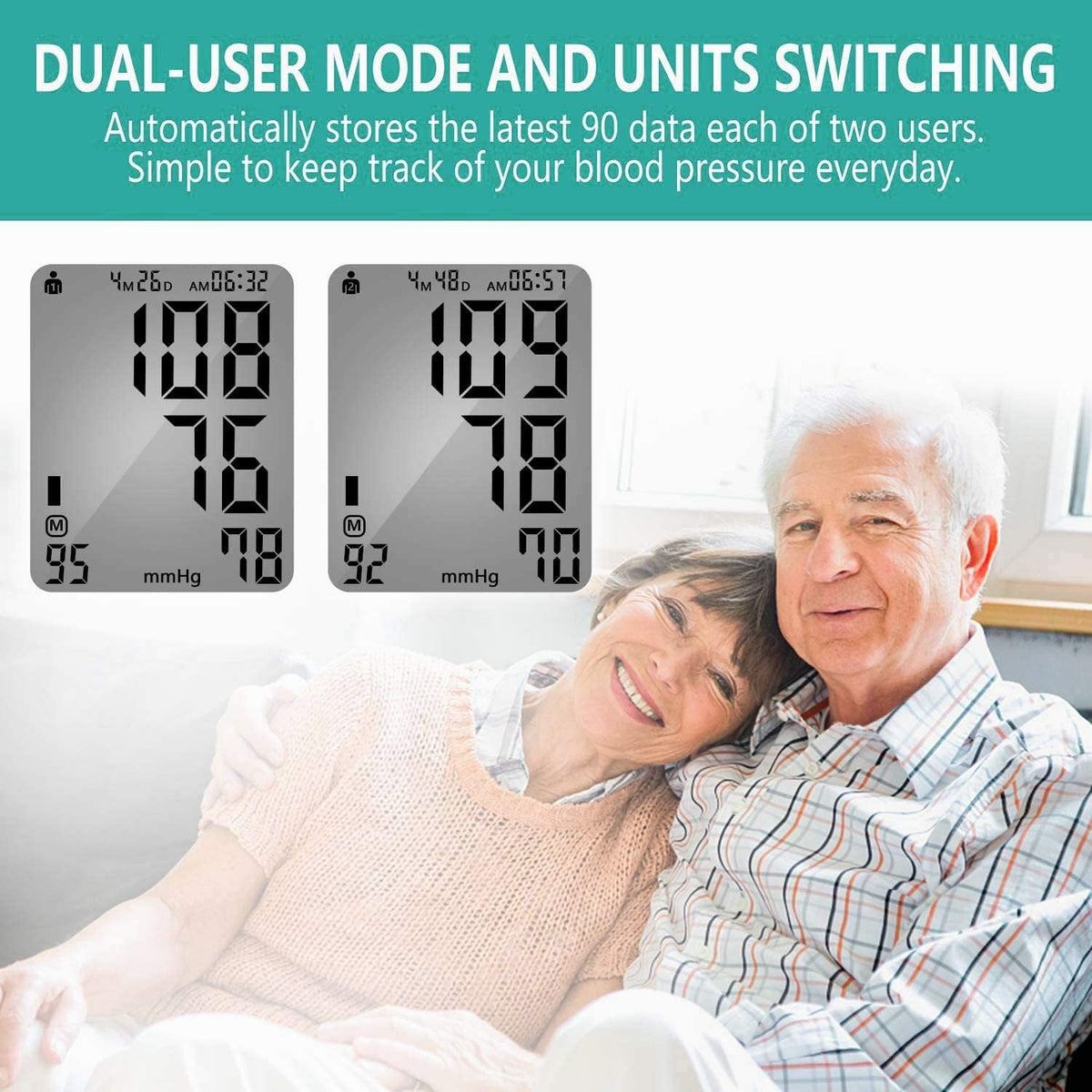Upper Arm Automatic Digital Blood Pressure Monitor Large Cuff Y409