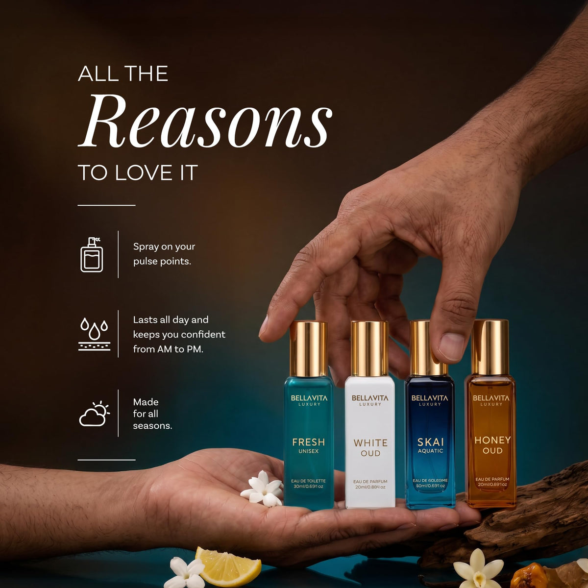 Unisex Perfume Gift Set with Honey & White Oud T47635