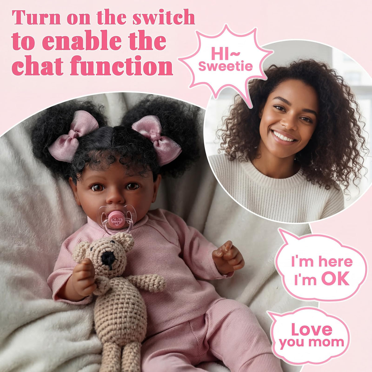 20 Inch Black Baby Girl P914619