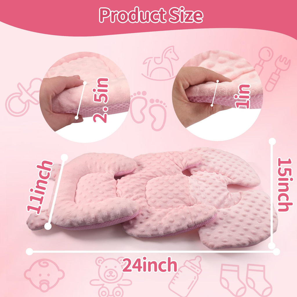 Reversible Carseat Head Body Support Newborn Pink C340627