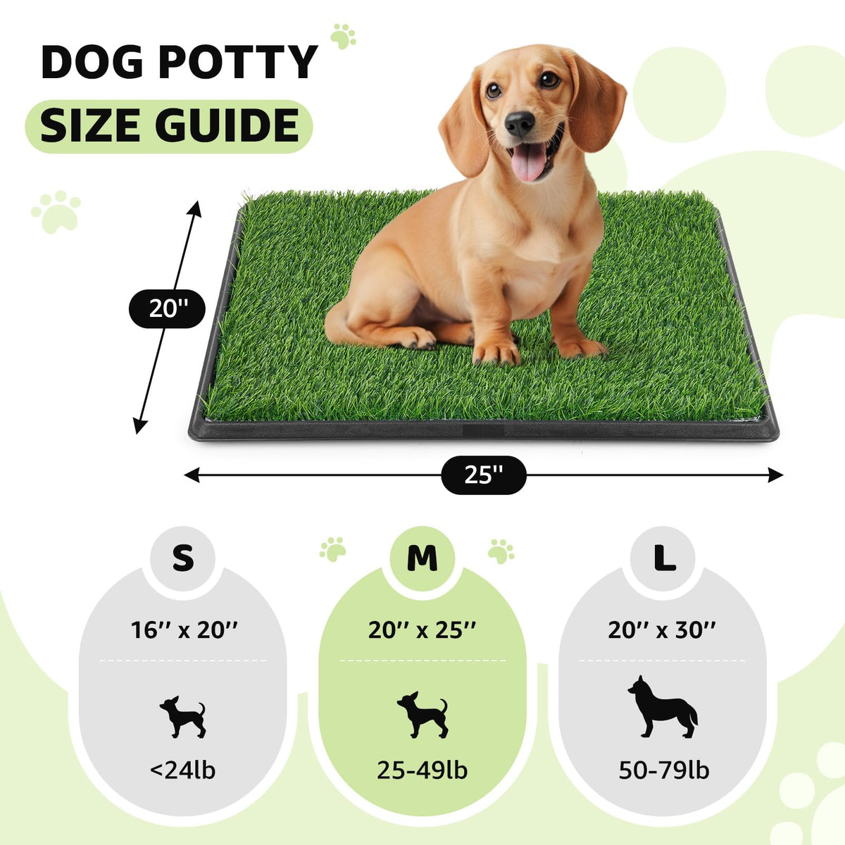 Dog Grass Pad with Tray 20.1x25.1in K86419