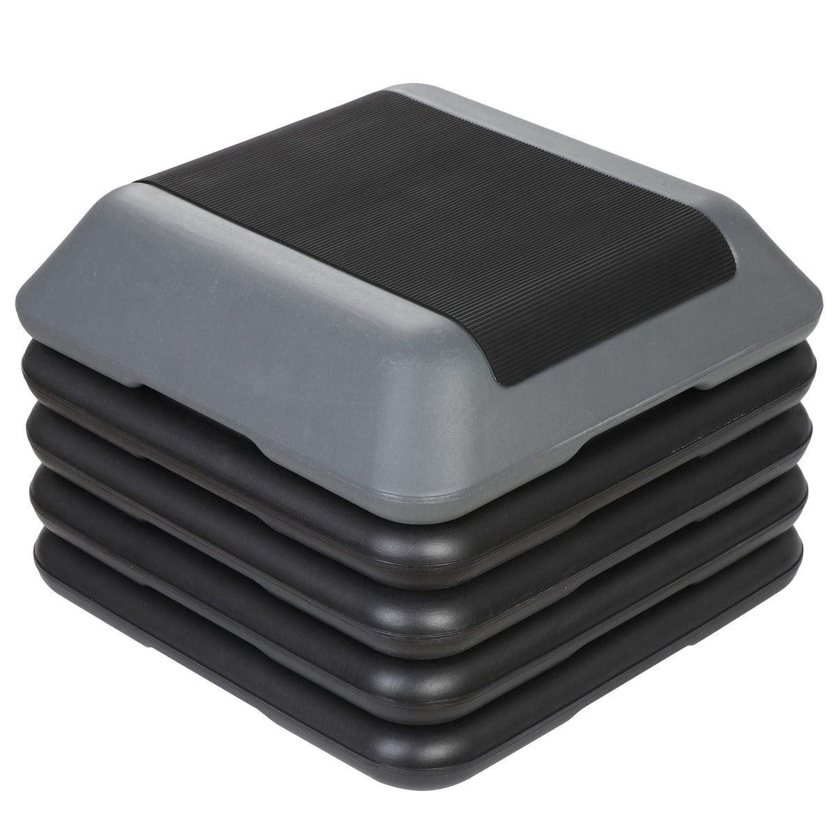 Height Adjustable Step Aerobic Platform with 4 Risers P414778