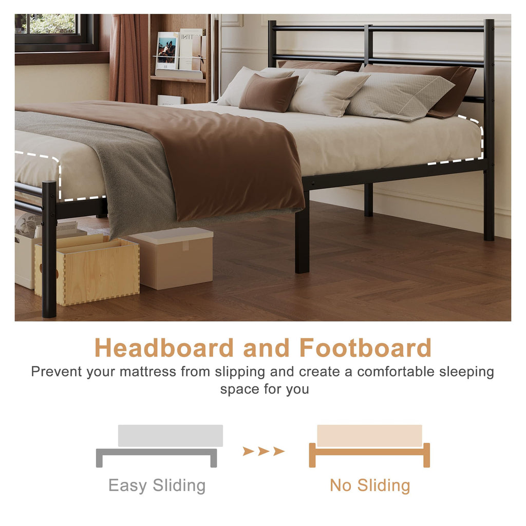 Full Size Bed Frame with Headboard and Footboard X621