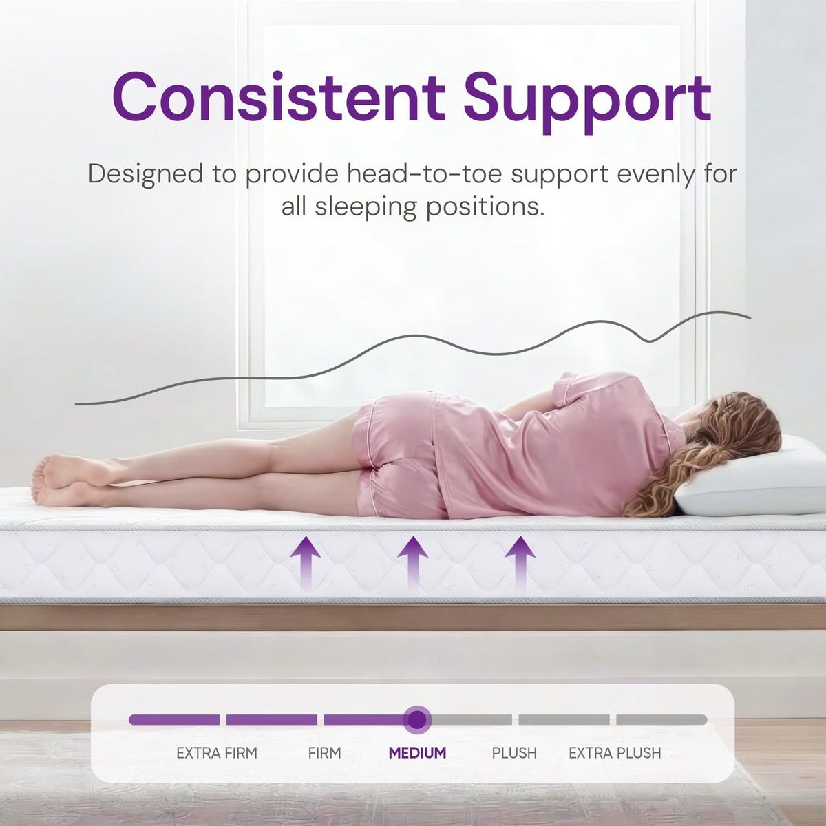 Full Size 8 Inch Hybrid Cooling Mattress L758