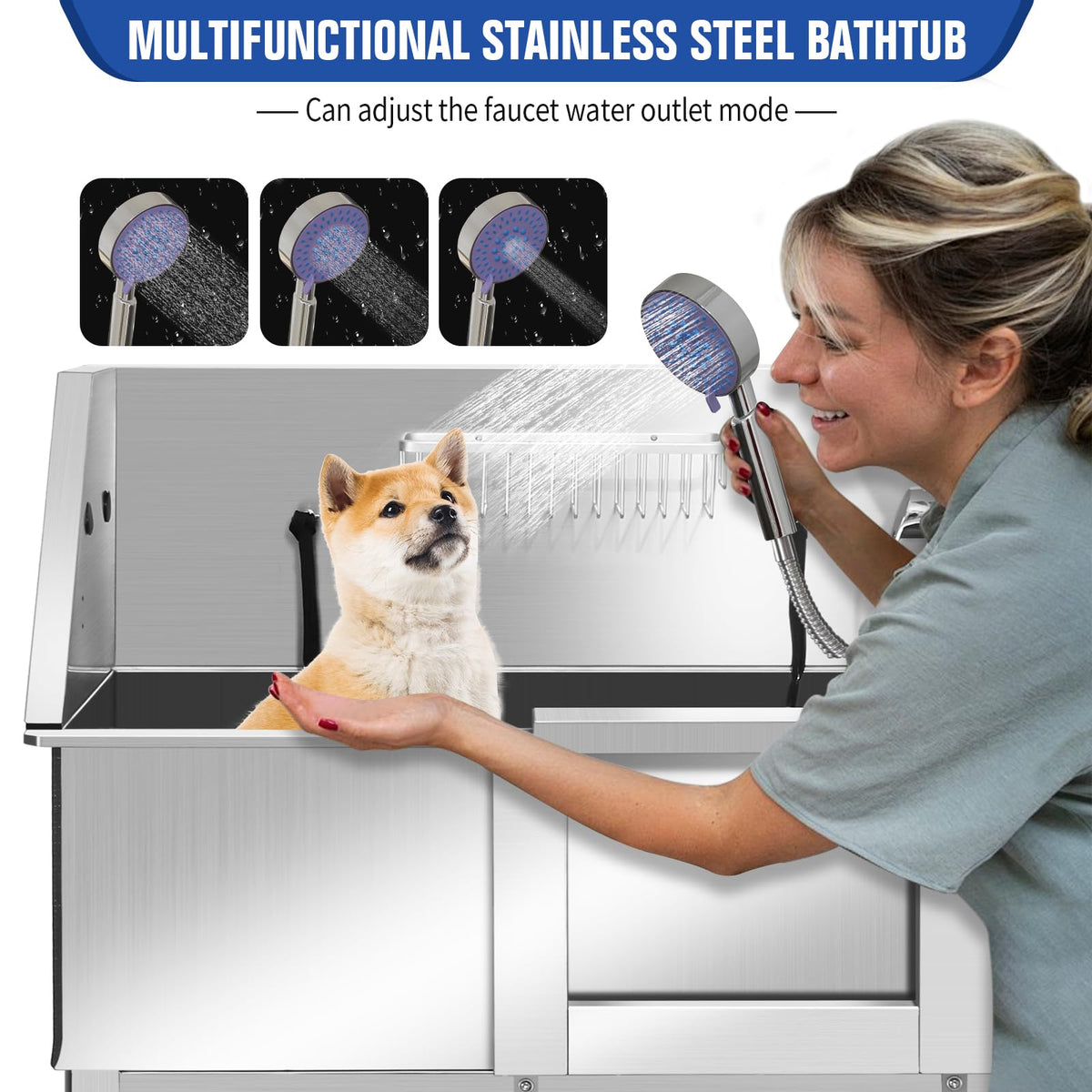 Stainless Steel Dog Washing Station Q527