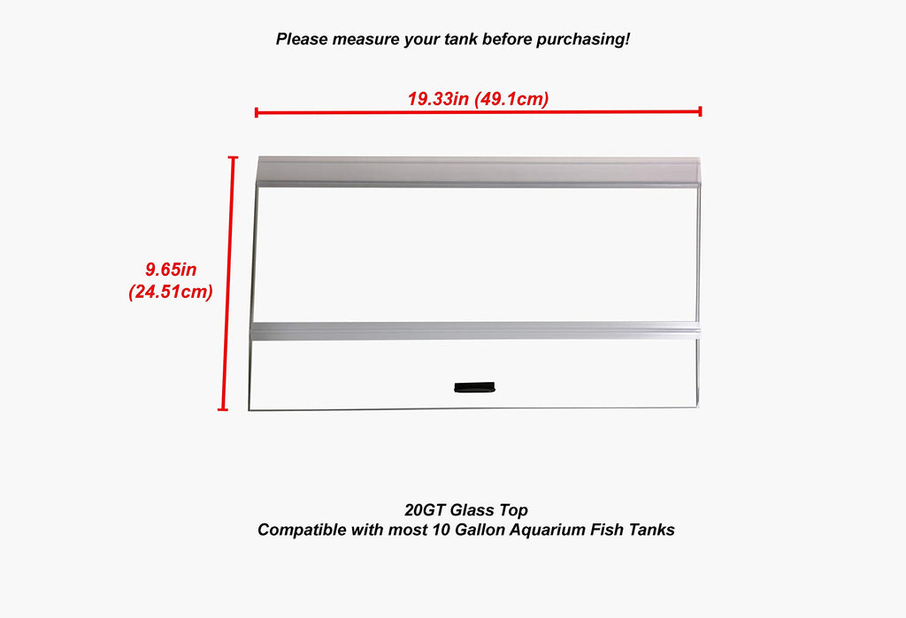 20" Glass Canopy for 10 Gallon Aquarium M75015