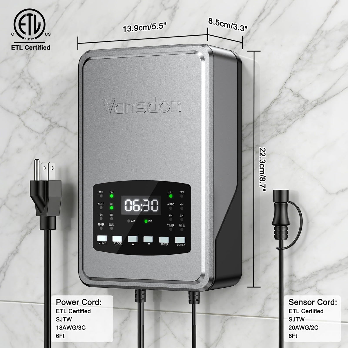 200W Low Voltage Landscape Transformer F8429