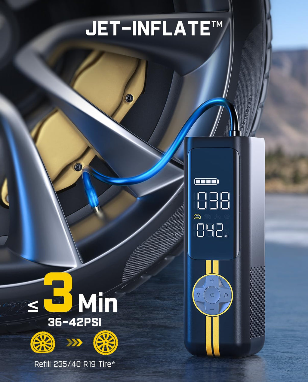 Portable Tire Inflator Air Pump A2065