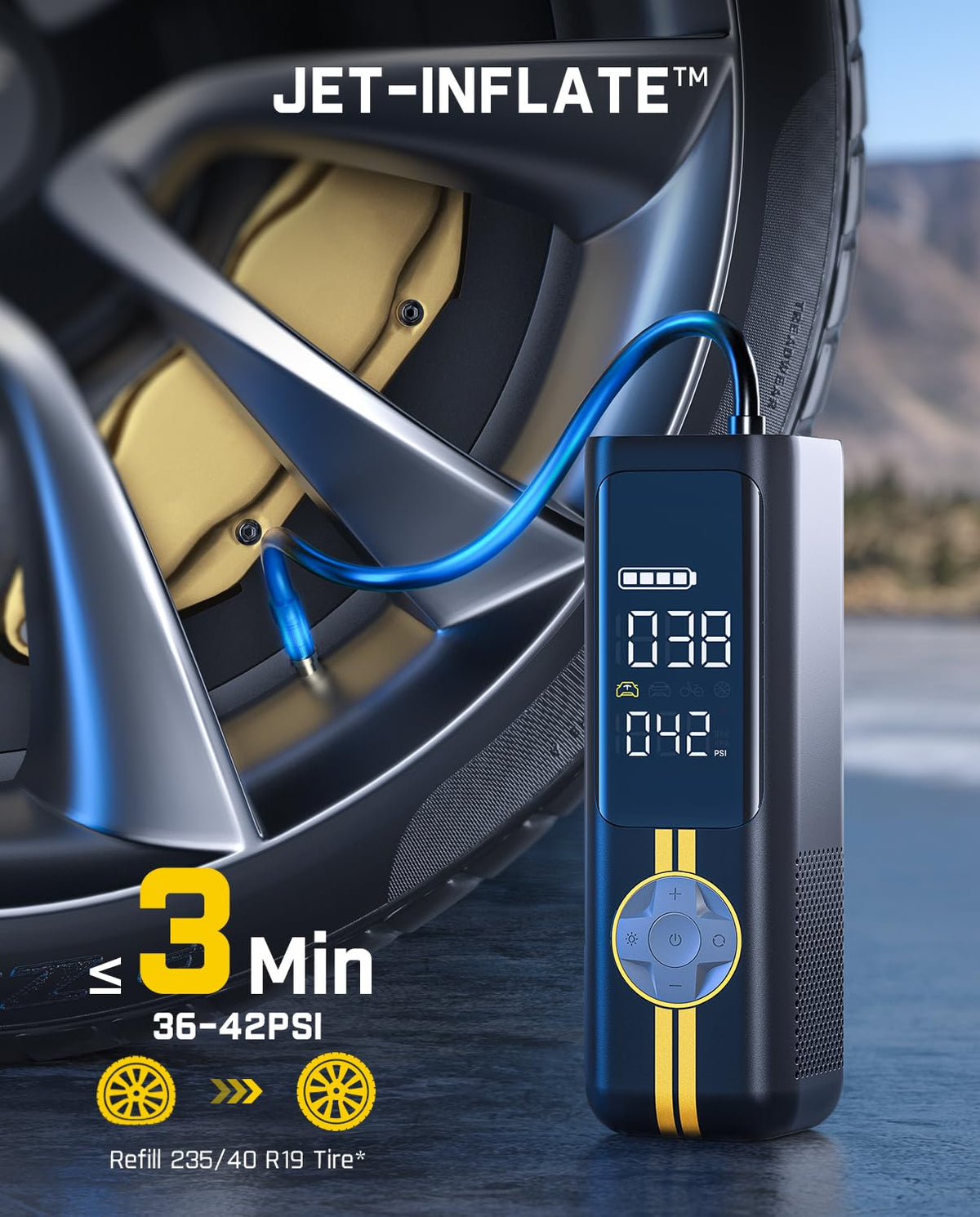Portable Tire Inflator Air Pump A2065