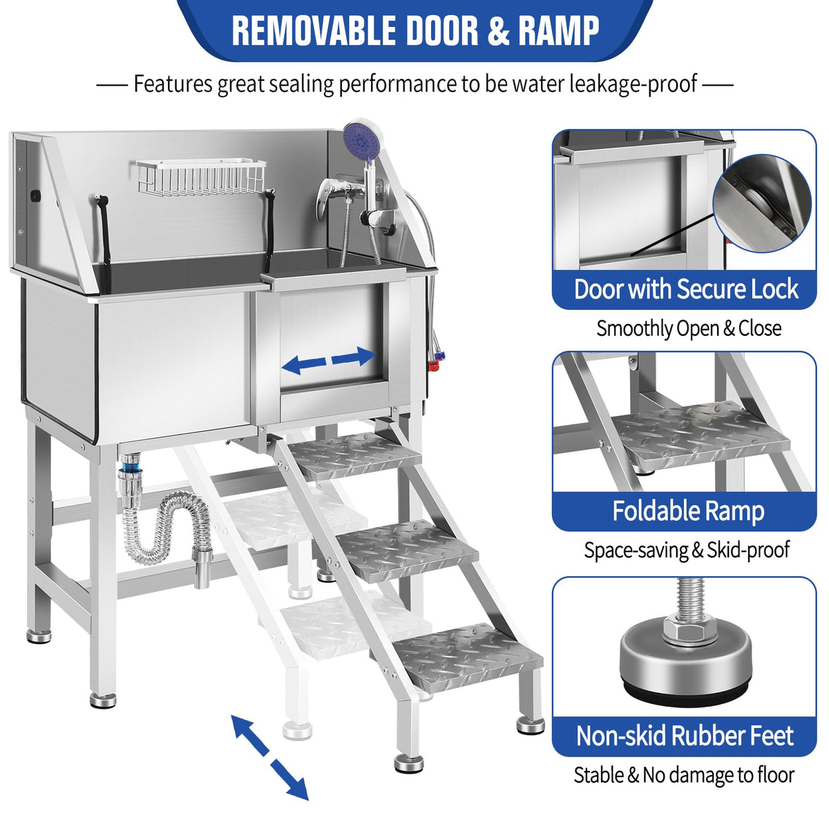 Stainless Steel Dog Washing Station Q527