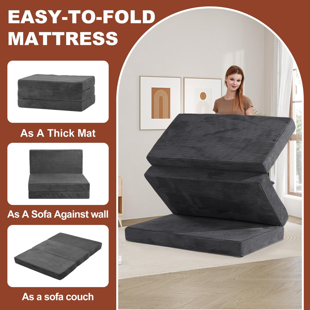 6-Inch Tri-Fold Foldable Mattress A586