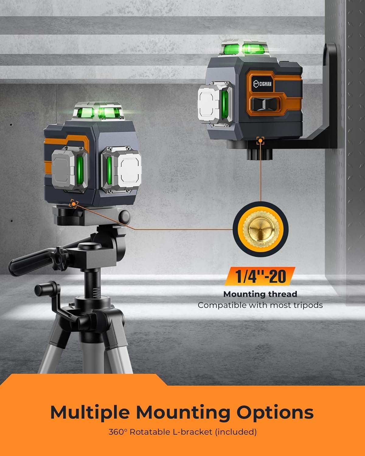 Green 3x360° Self Leveling Laser Level H7646