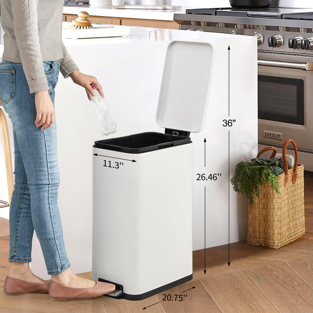 13.2 gal Stainless Steel Step Trash Can Z93481