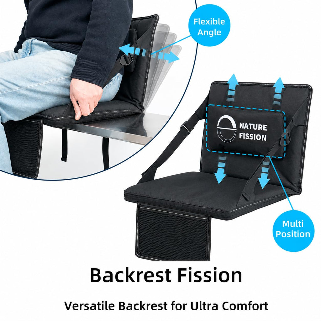 Foldable Portable Stadium Seat with Back and Lumbar Support V836209