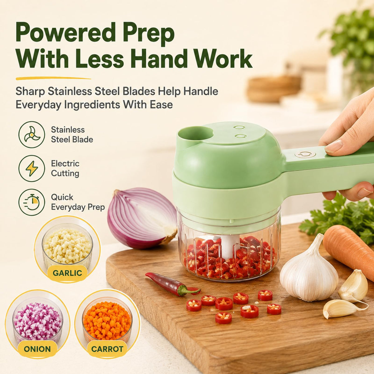 4 in 1 Handheld Electric Food Chopper F613