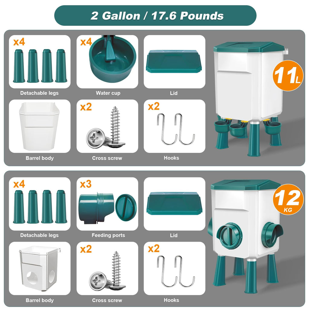 Chicken Feeder and Waterer Set 3 Gallon G7619