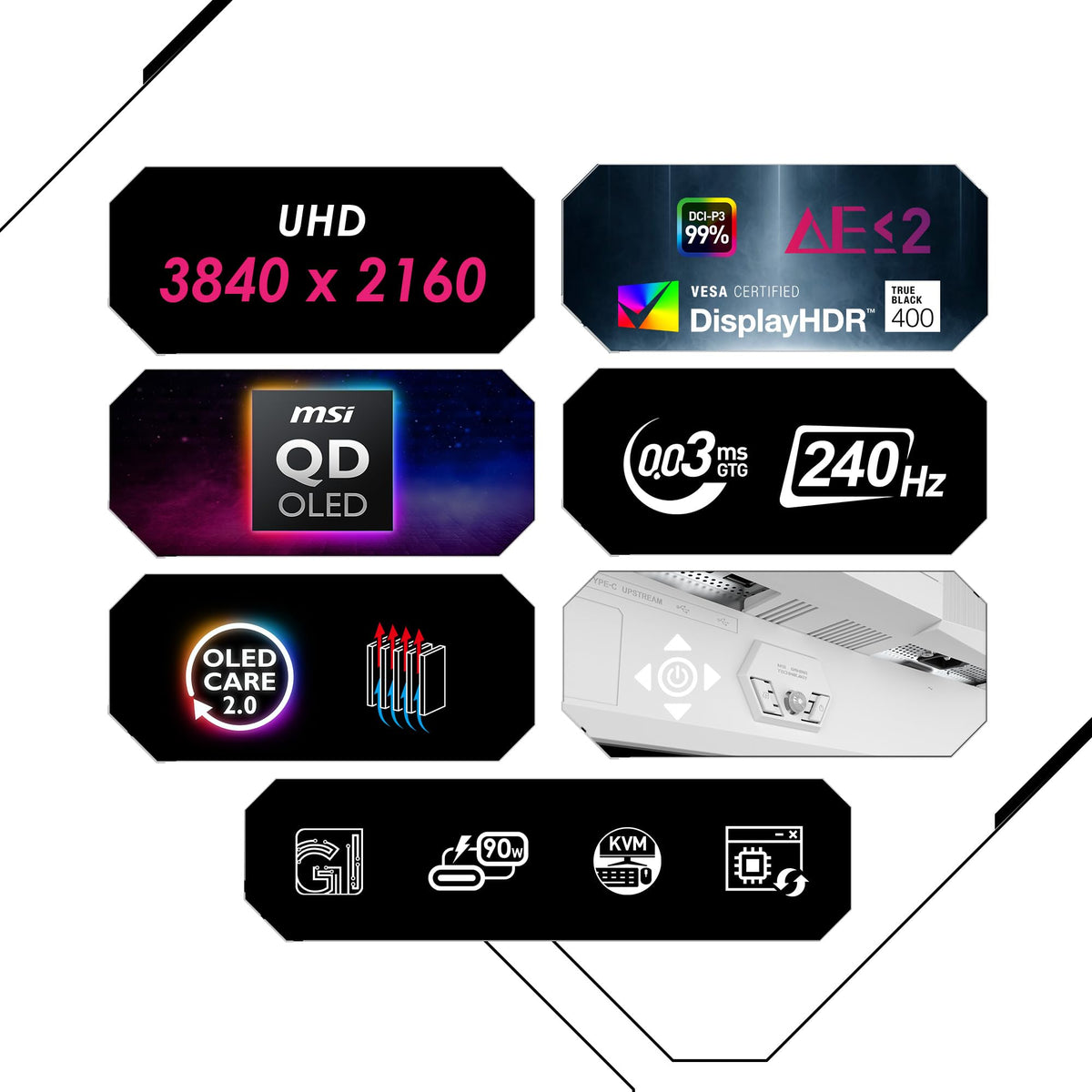 31.5 Inch 4K UHD 240Hz QD-OLED Gaming Monitor N385709