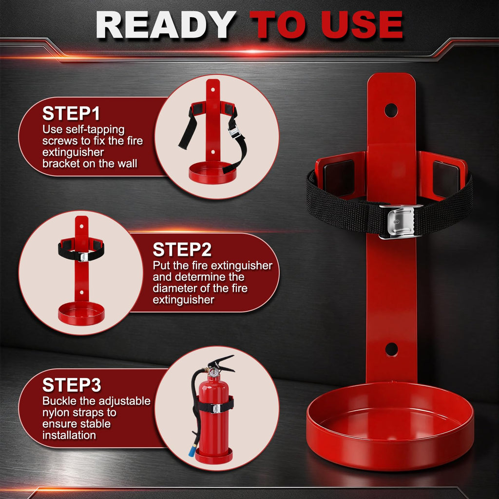 6 Pack 2.5 lb Fire Extinguisher Wall Mount Bracket K62991