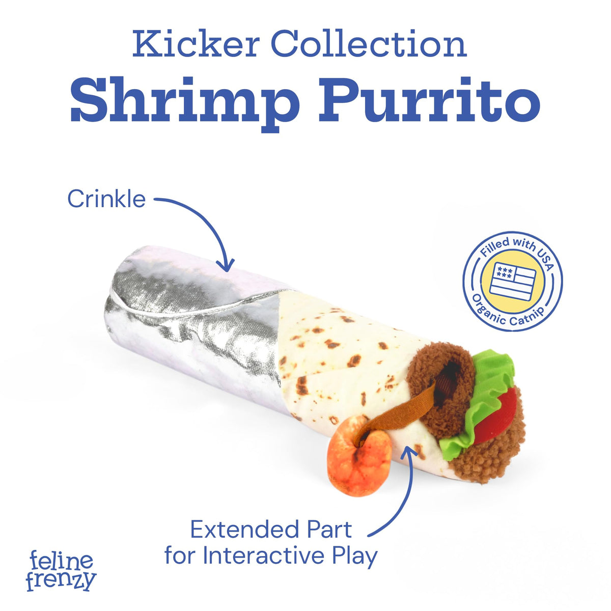 Catnip Filled Interactive Kicker Cat Toy O3481