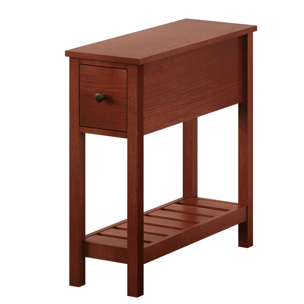 Narrow Side Table with Drawer Set of 2 V17748