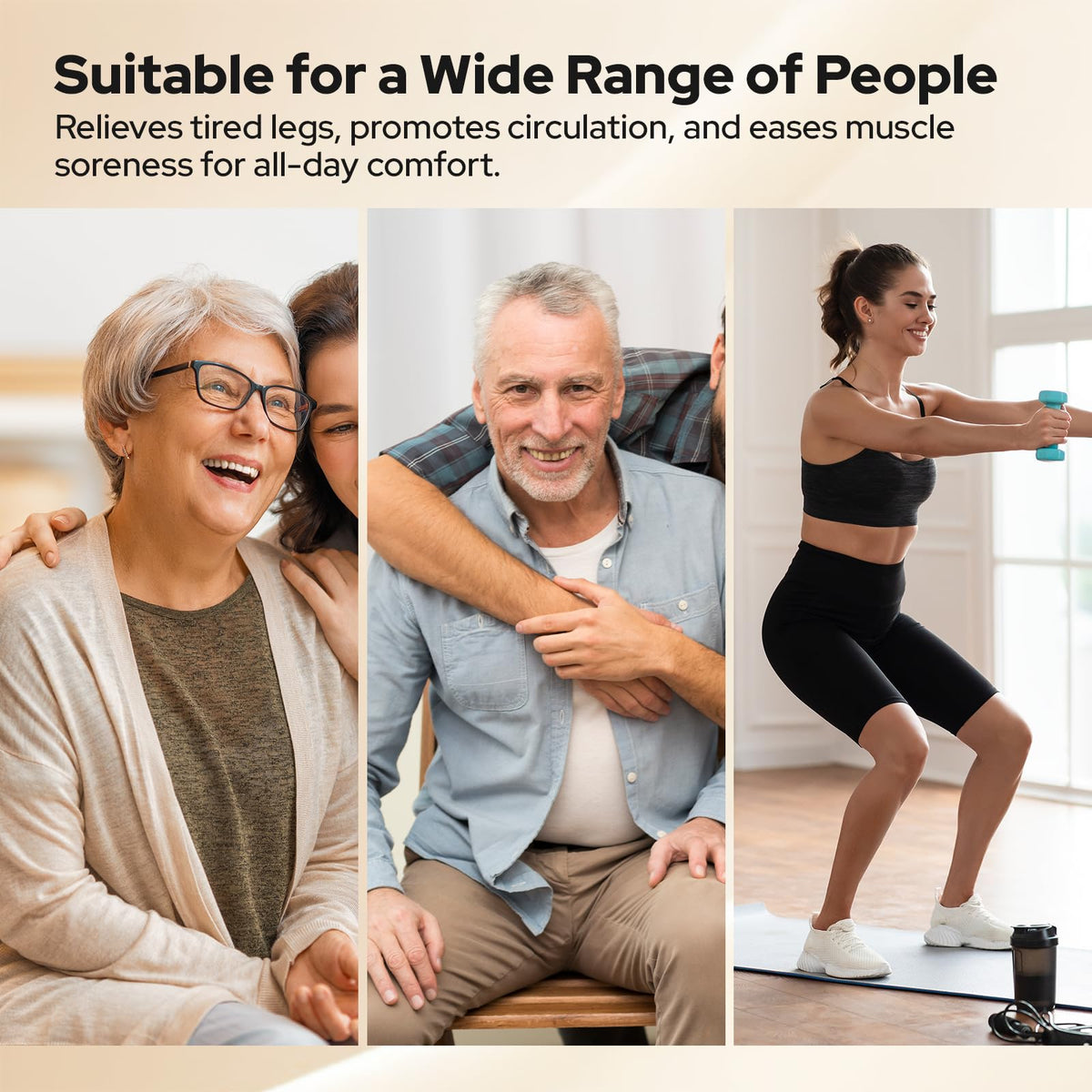Air Compression Leg Massager with Heat, 6 Modes, 9 Intensities X783